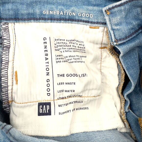 GAP Light Wash True Skinny High Rise Raw Hem Womens Size‎ 25R - Picture 4 of 8